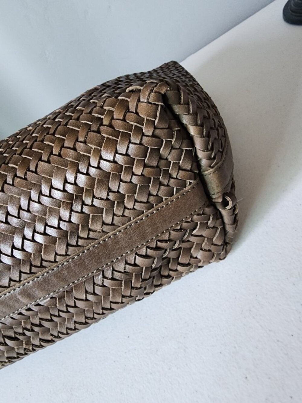 Madewell Brown Woven Tote "EUC" - Picture 10 of 16